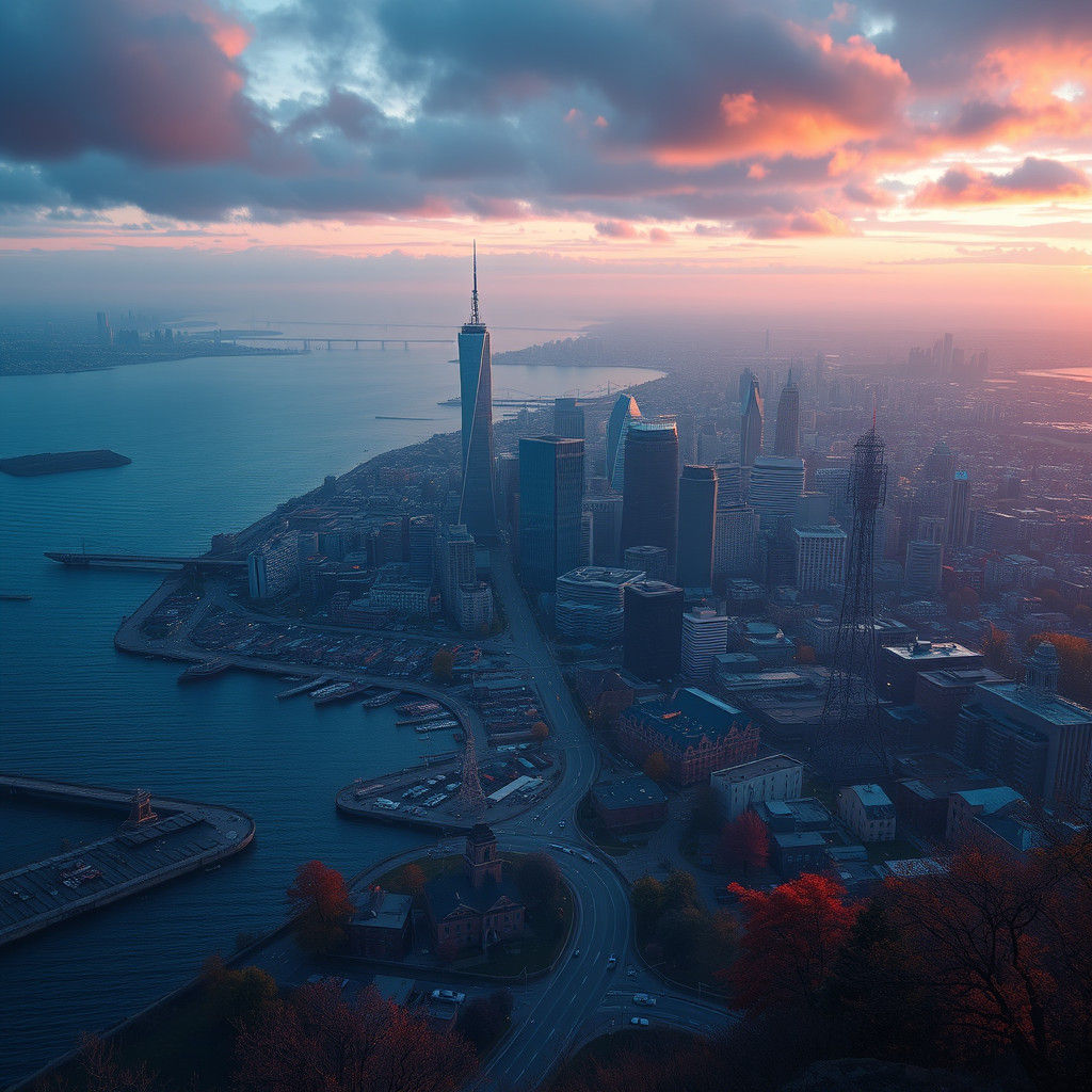 Hyperrealistic Long Island Matte Painting in 8K