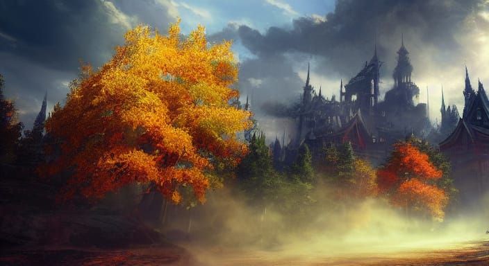 Surreal Autumn Landscapes in Vibrant Polychromatic Hues