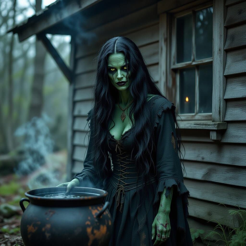 Evil Witch by Dilapidated Candy Shack