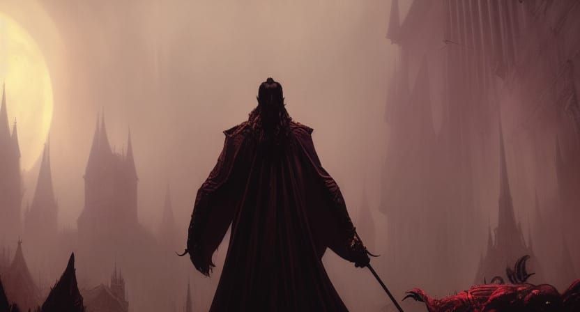 Hyperdetailed Dracula Concept Art in Dark Fantasy Style