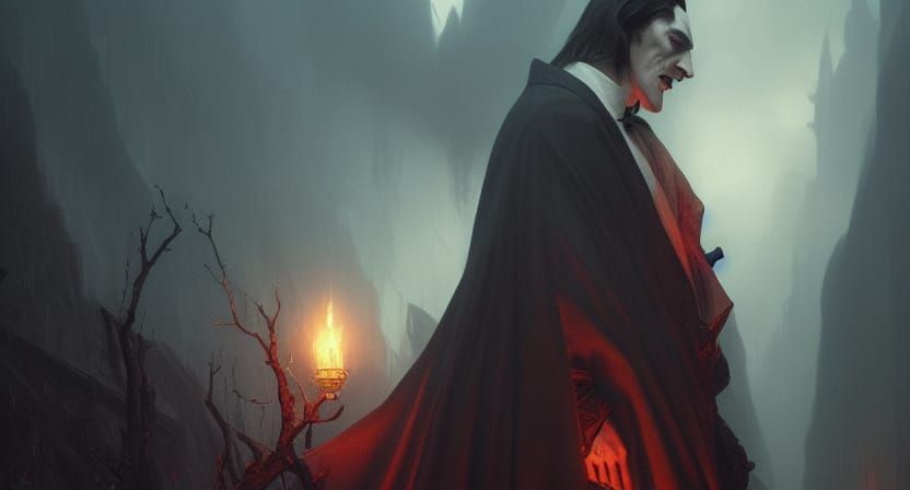Dark Fantasy Dracula Concept Art in 8K Resolution