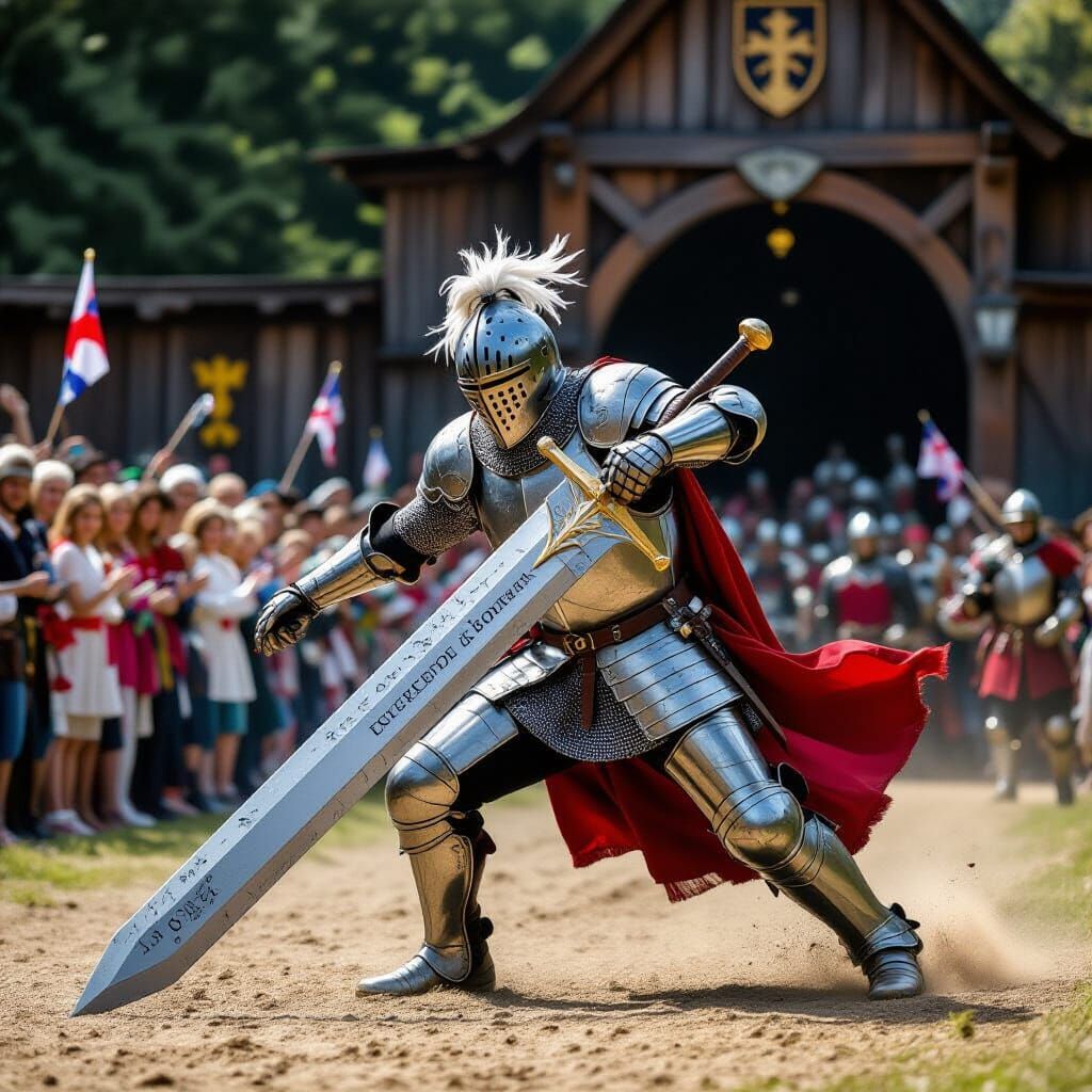 Knight Trips on Giant Sword During Dramatic Charge