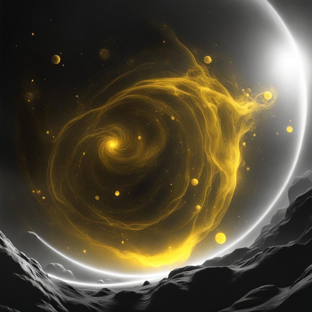 Luminescent Blur Appears in Deep Space, Detailed Art