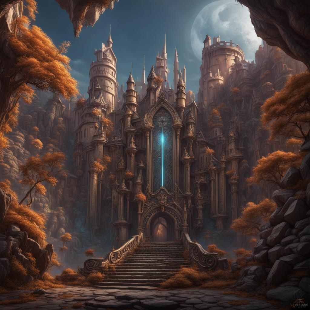 Logo Design with N and Z in Fantasy Art Style