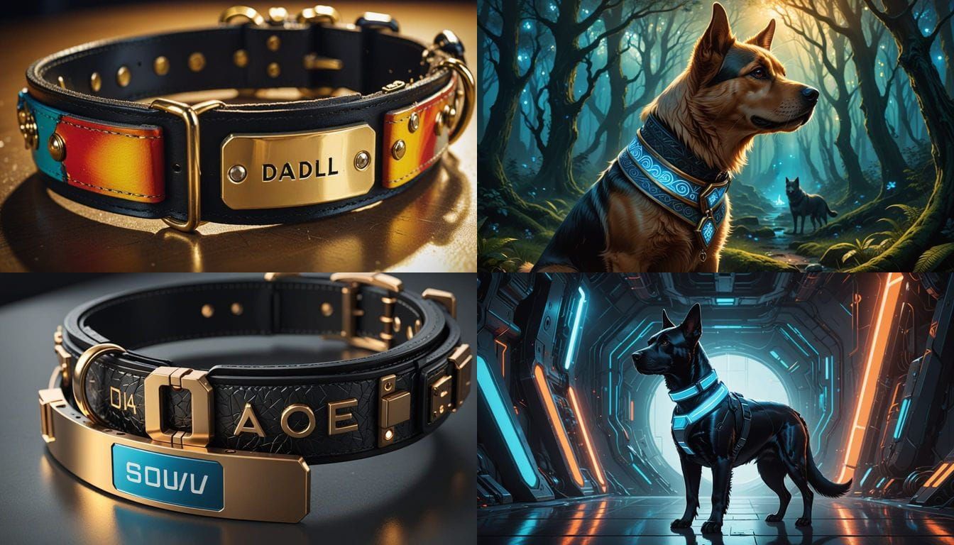 Vintage-Inspired Dog Collar in a Retro Aesthetic