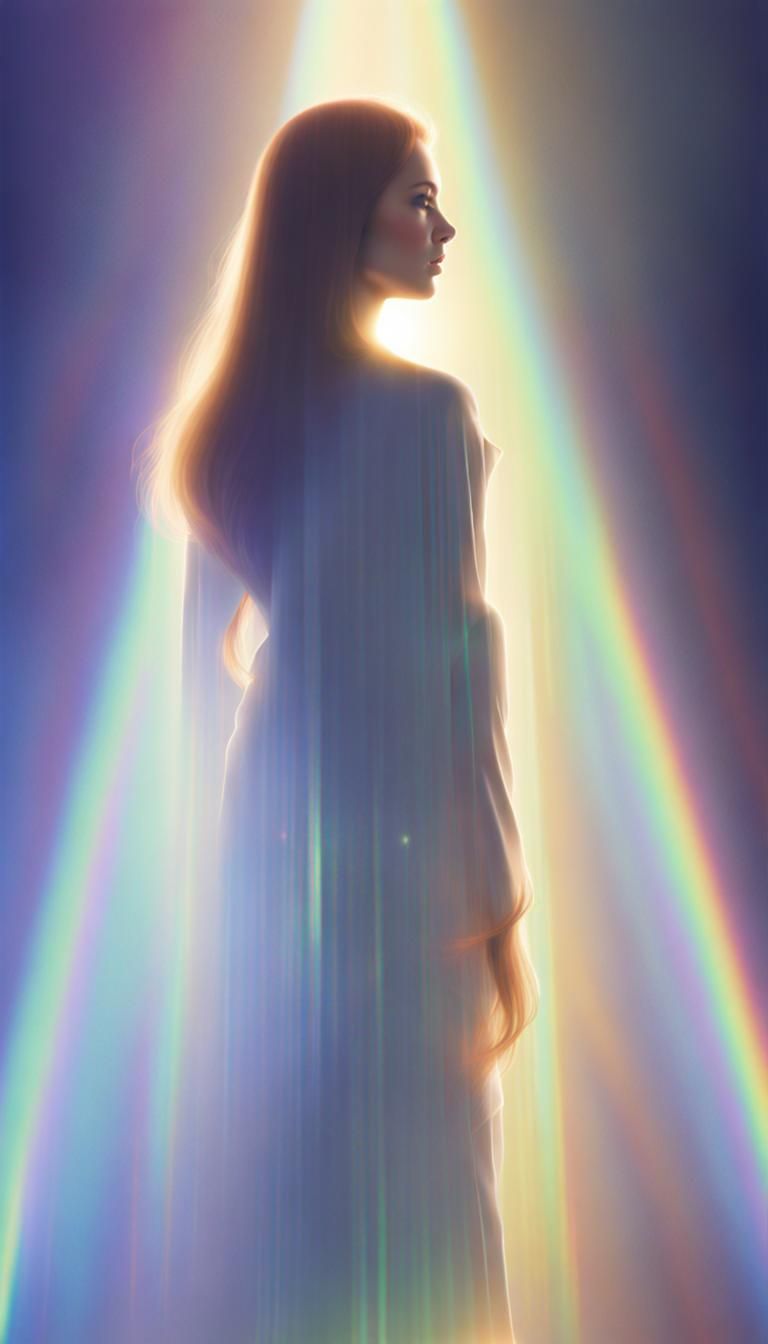 Holographic Woman Appears in Light Beam