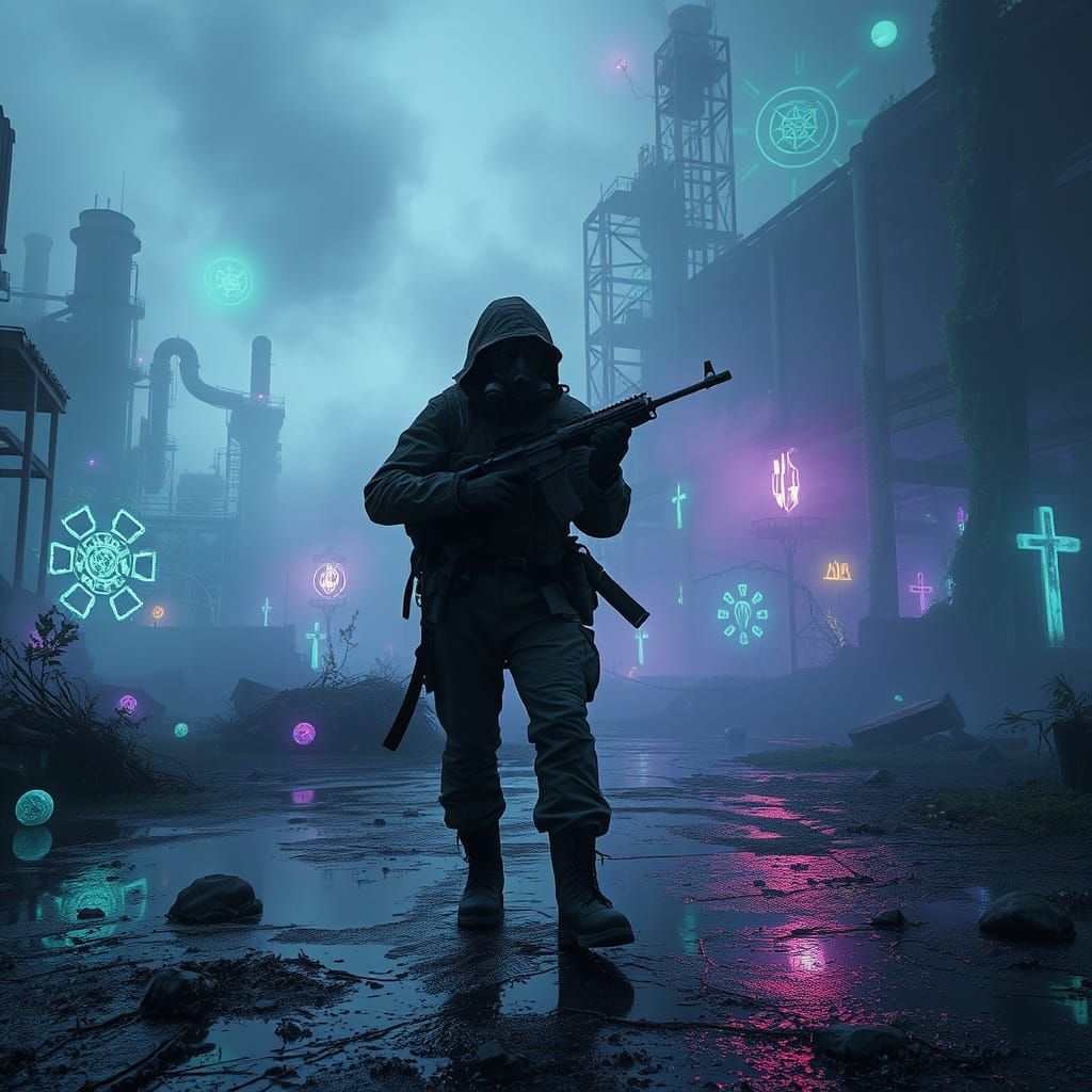 Lone Survivor in Mystical Post-Apocalyptic Ruins