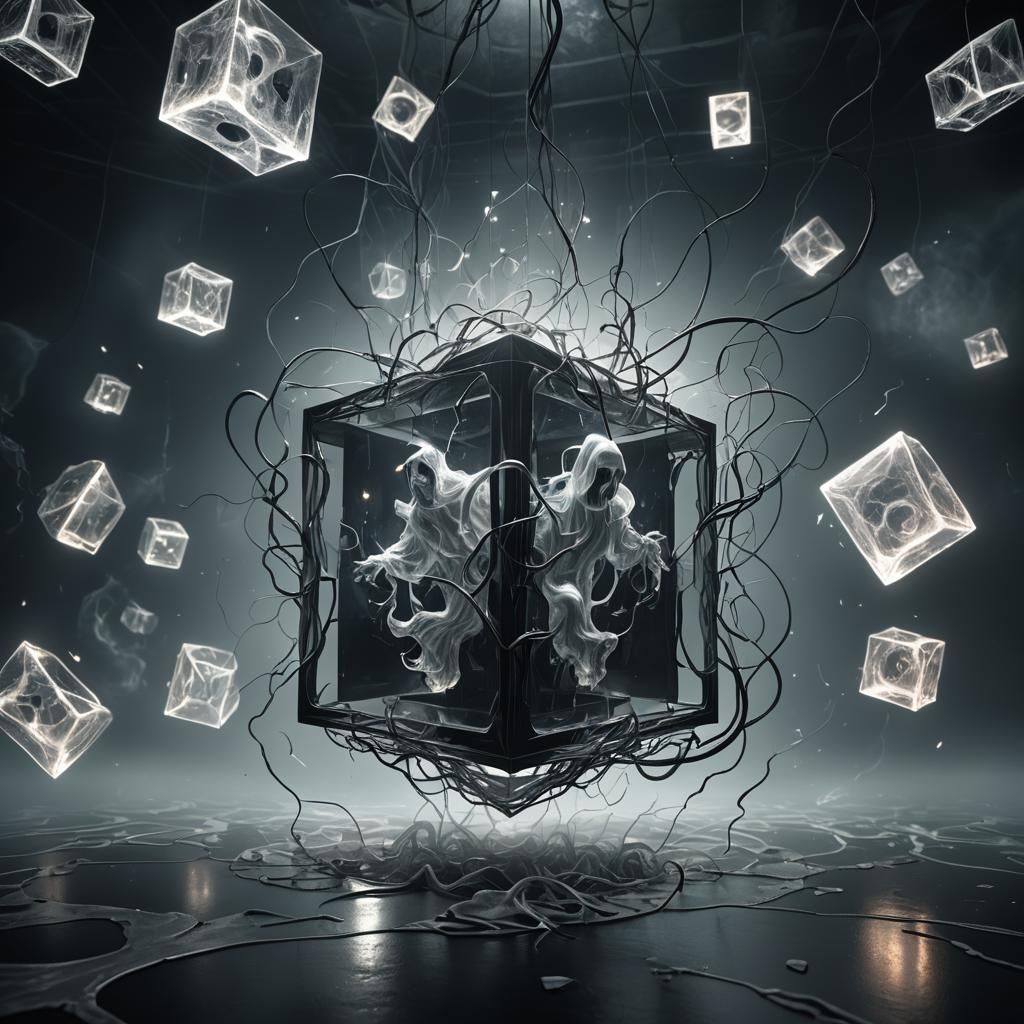 Ghost Cube of Hate in Surreal Concept Art