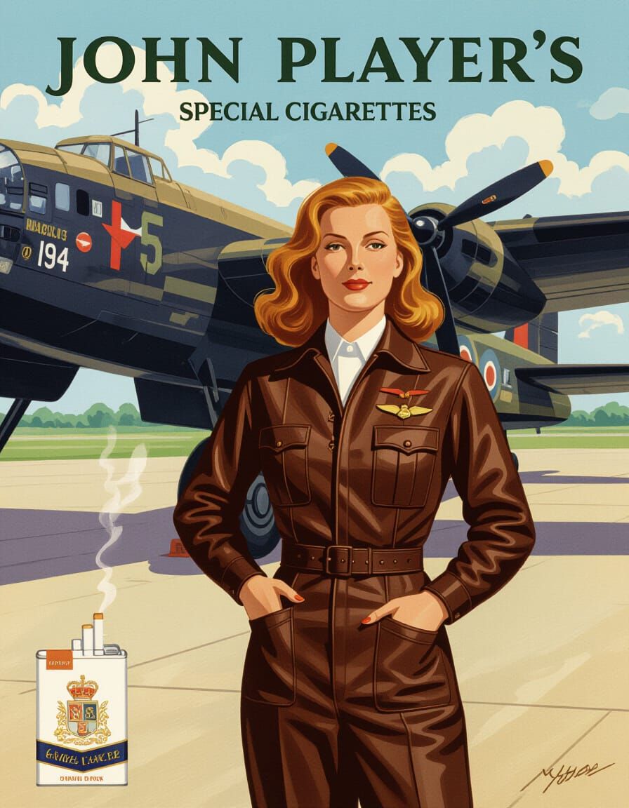 1940s RAF Pilot Cigarette Advertisement