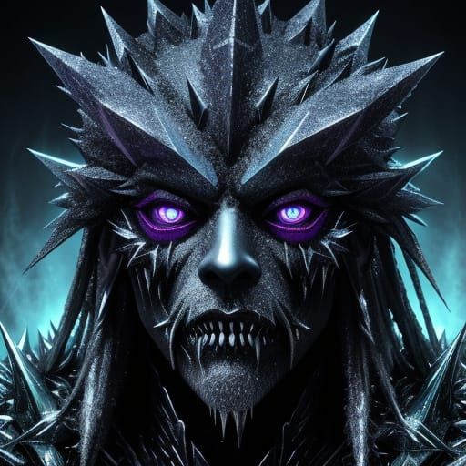 Creepy Crystal Monster in Surreal Digital Art Style