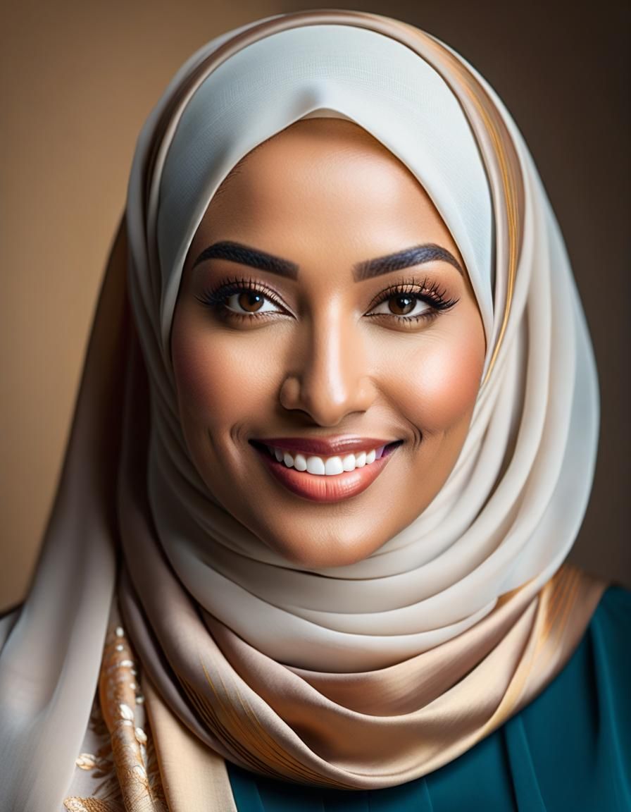 Elegant Portrait of a Young Woman in Hijab