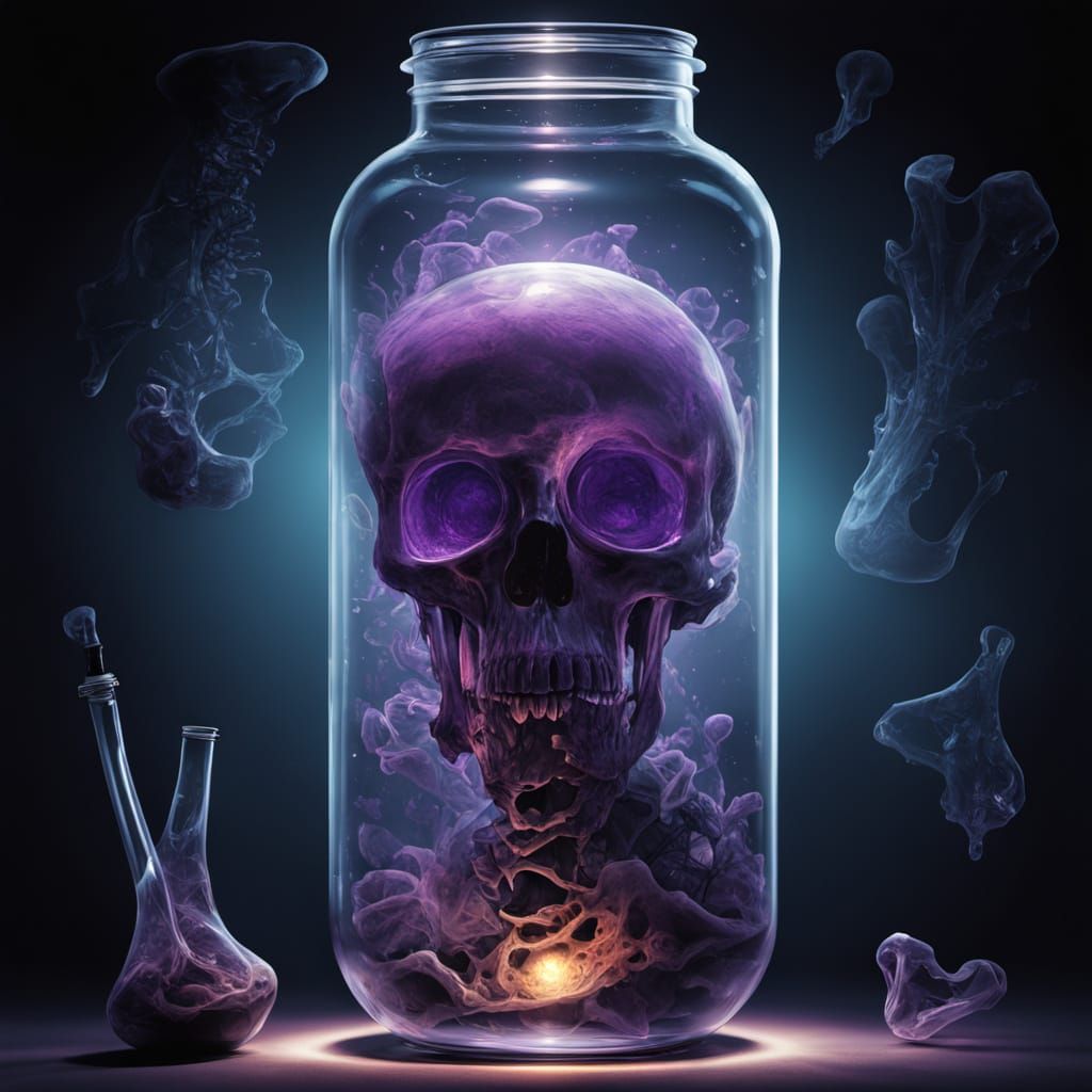 Ethereal Specimen Jar in Dark Academia Style