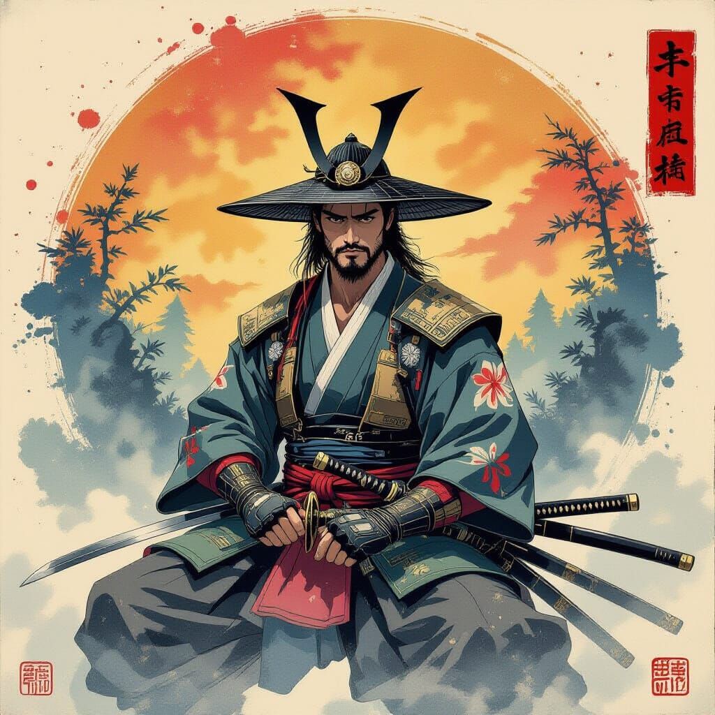 Gorgeous Samurai: Yamato-e Painting of Divine Inspiration