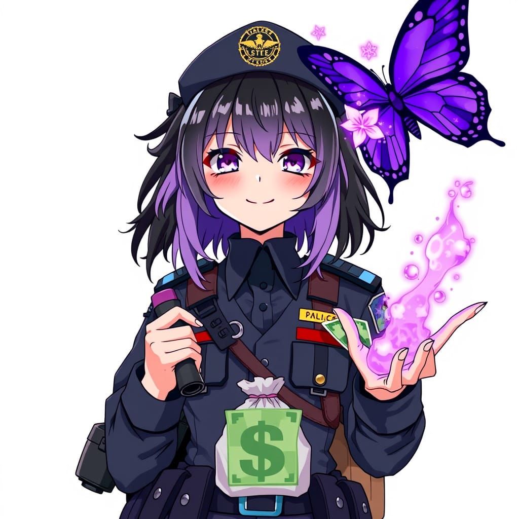 Mischief Maiden Controlled by Enchanted Butterfly in Vibrant...