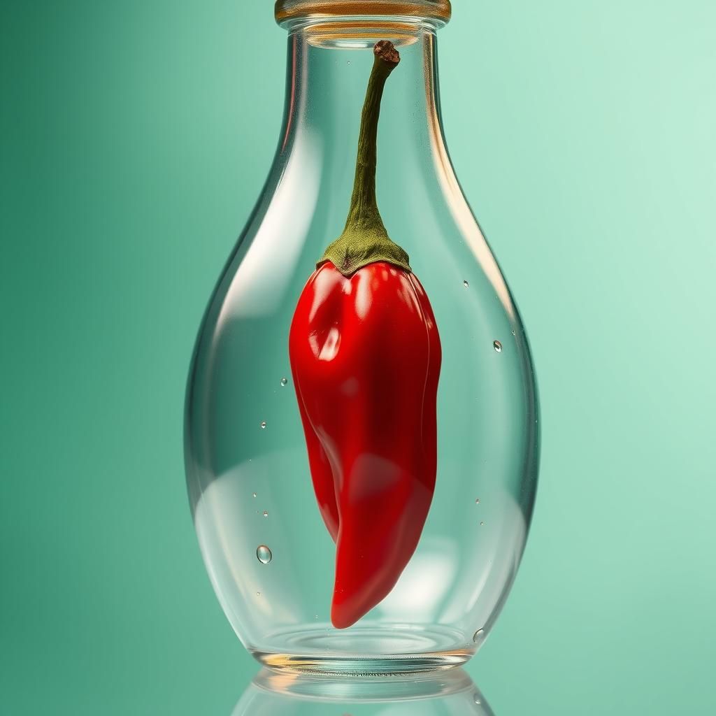 Chili Pepper Still Life in Hyperrealism Style
