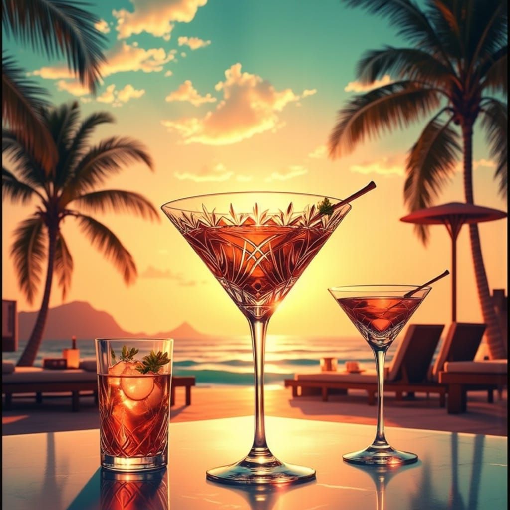 Surreal Luxury Evening in Mid Century Style