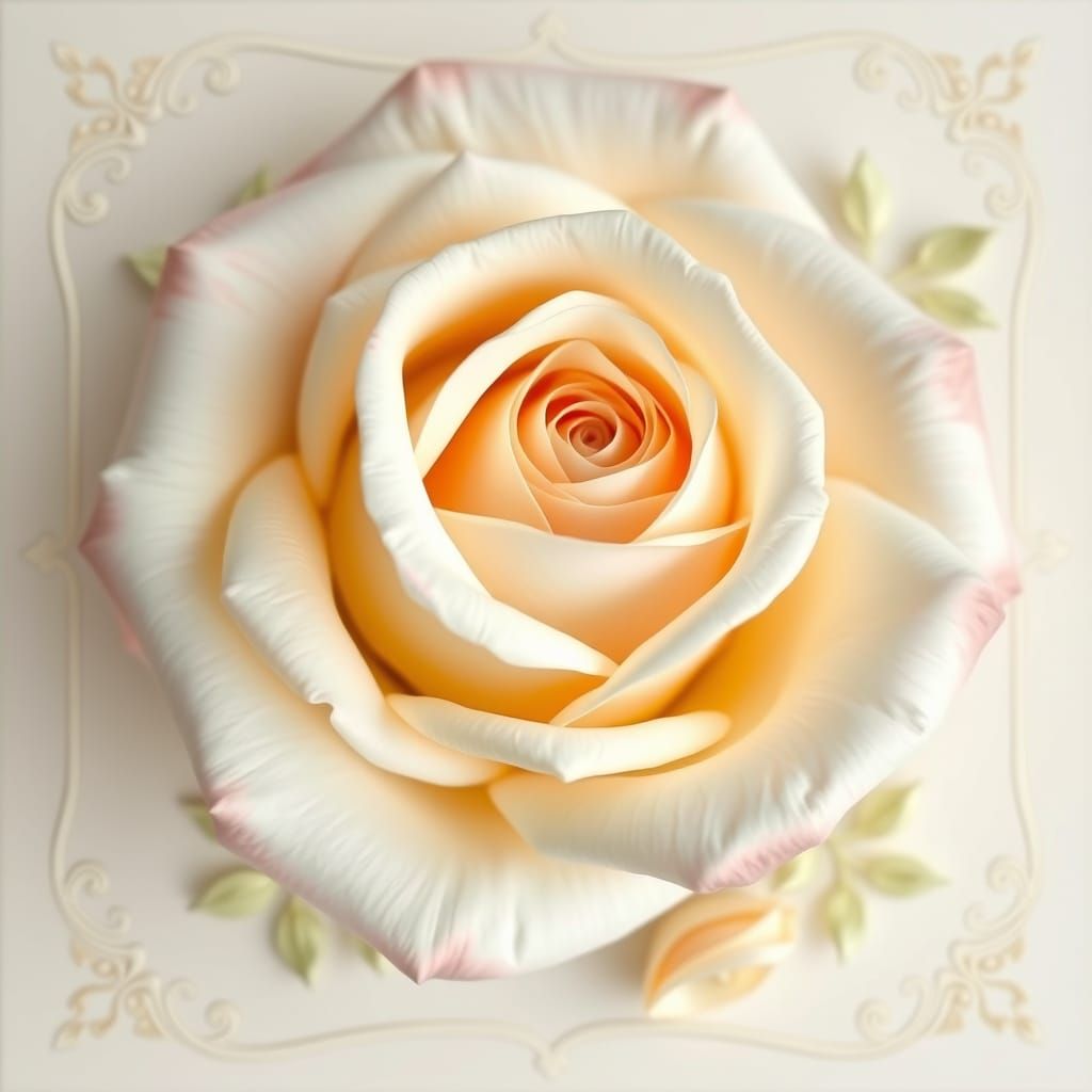 Floral Art Nouveau: Roses in Soft Pastel Hues