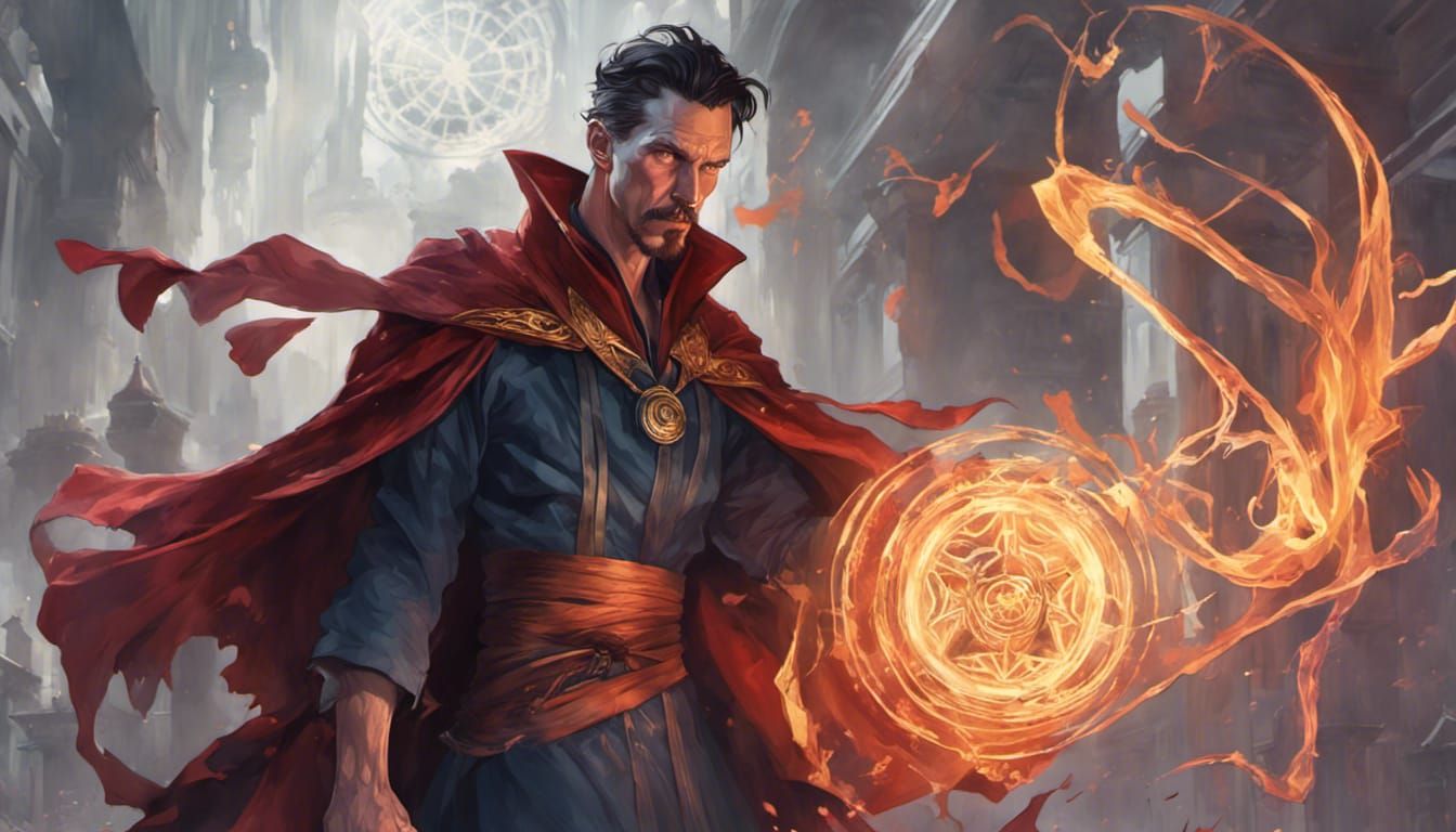 Undead Dr. Strange Portrait in Horror Concept Art