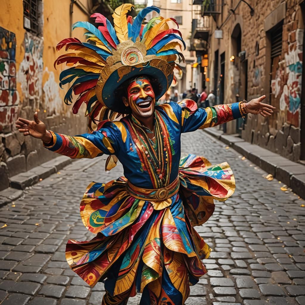Vibrant Latin American Street Art Dance