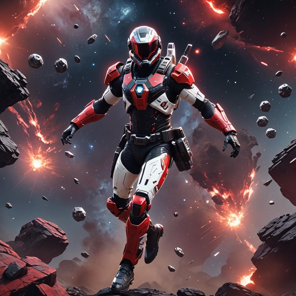 Futuristic Space Ranger in Detailed 3D Rendering