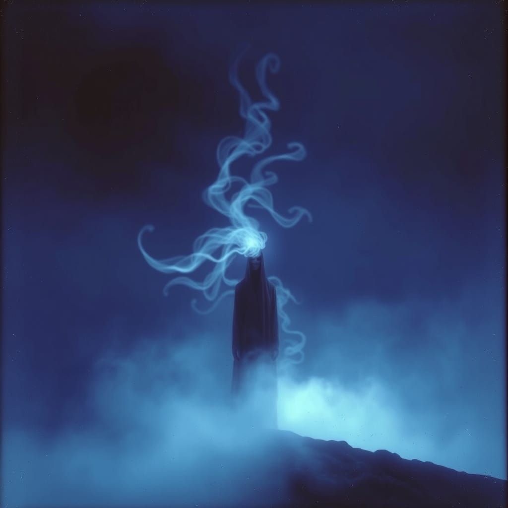 Surrealist Figure in Muted Biomechanical Landscape