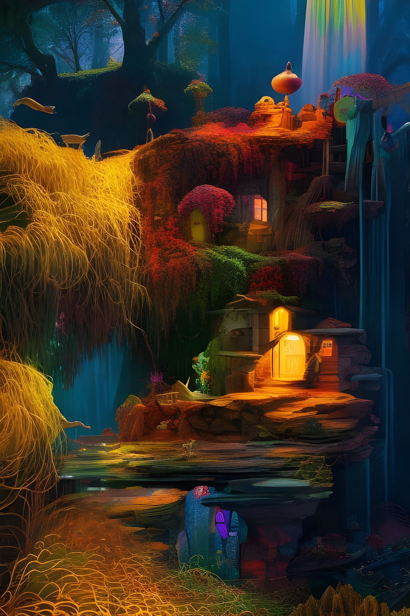 Esoteric Abstract Art with Magical Particles