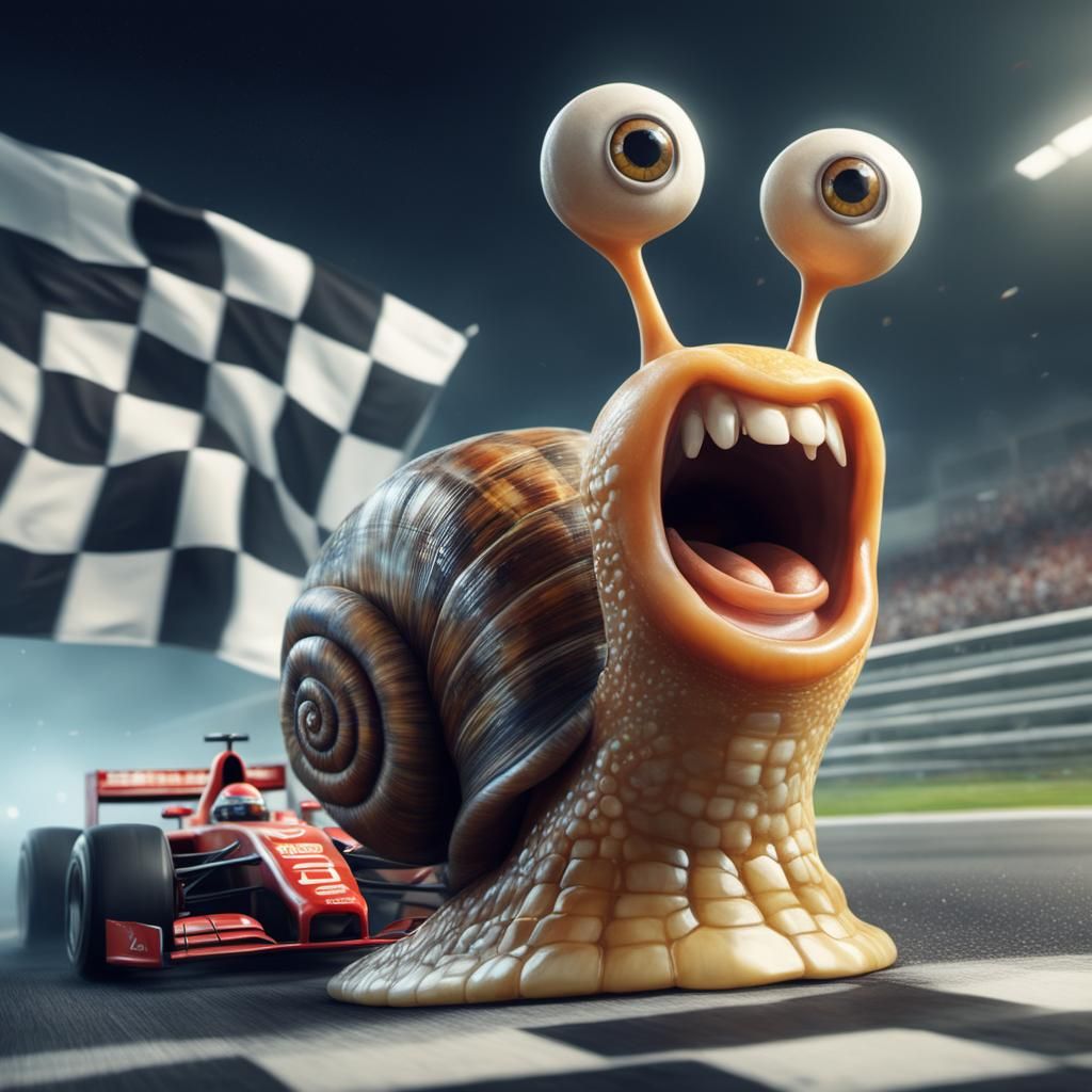 Euphoric Snail Races to Victory in Formula 1