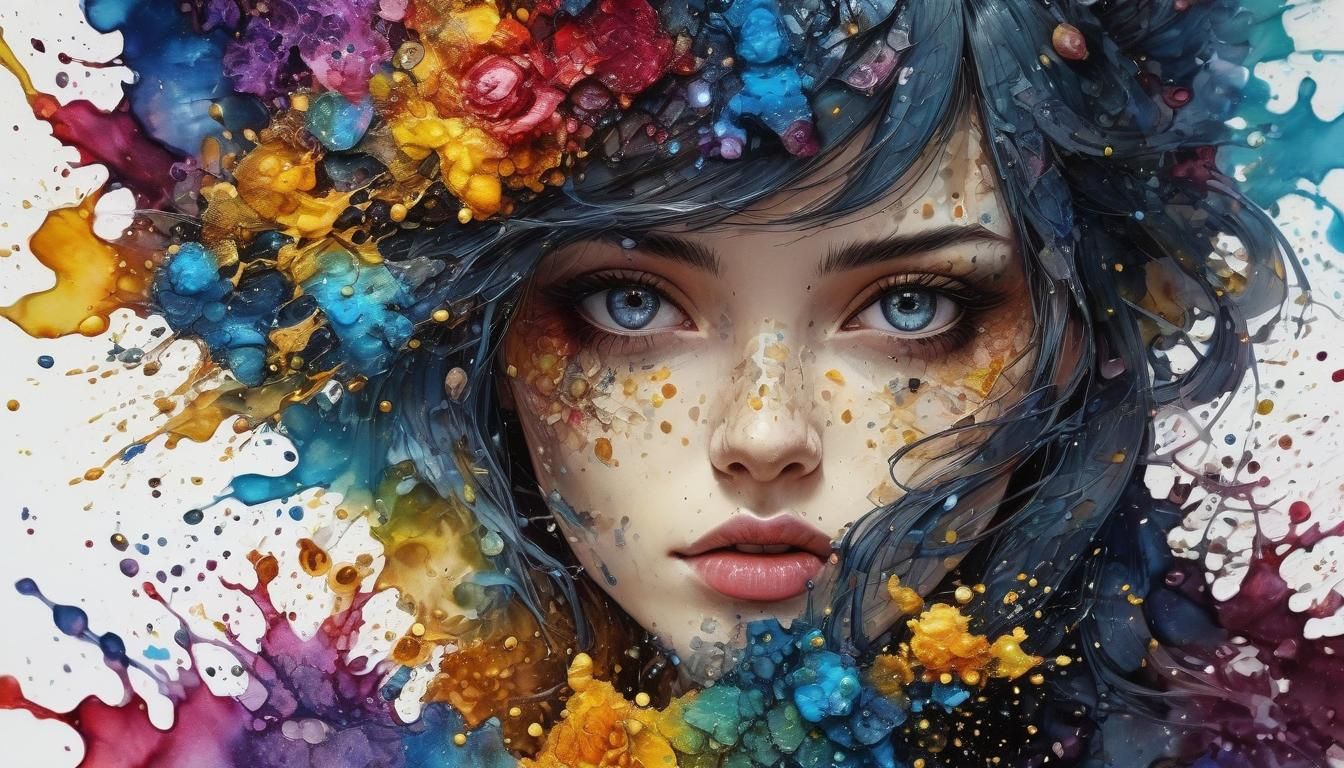 Alcohol Ink Splatter Art