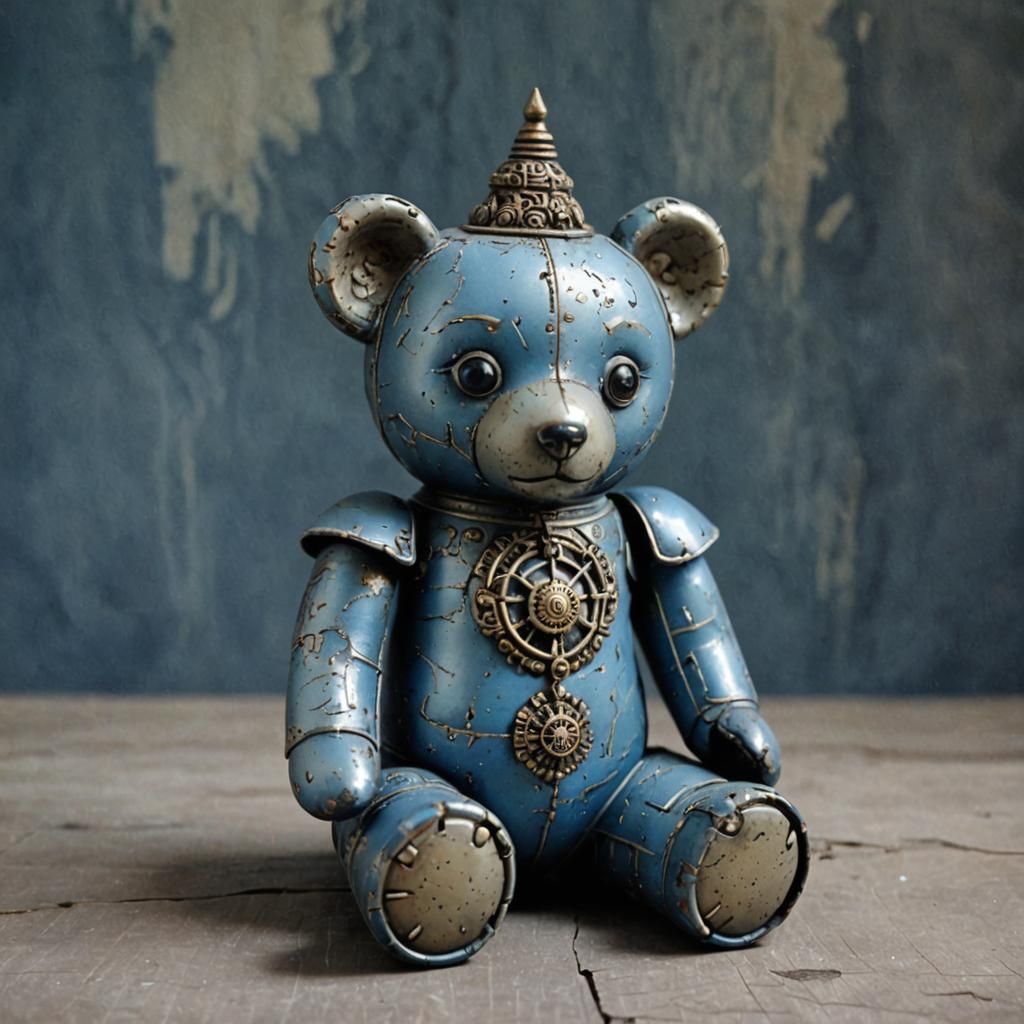 Twilight Temple with Tarnished Teddy in Blue Tones