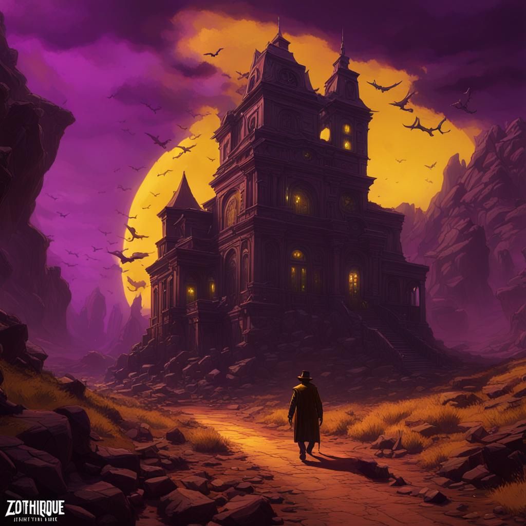 Eldritch Wasteland of Zothique: Dark Fantasy Concept Art