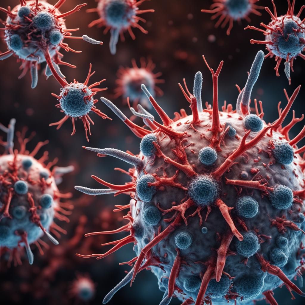 Hyperrealistic Illustration of the COVID Virus