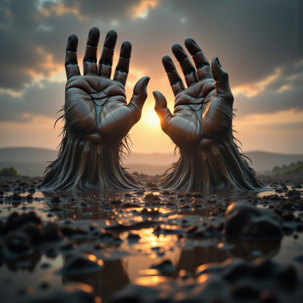 Gnarled Hands Emerge From Earth in Cinematic Horror