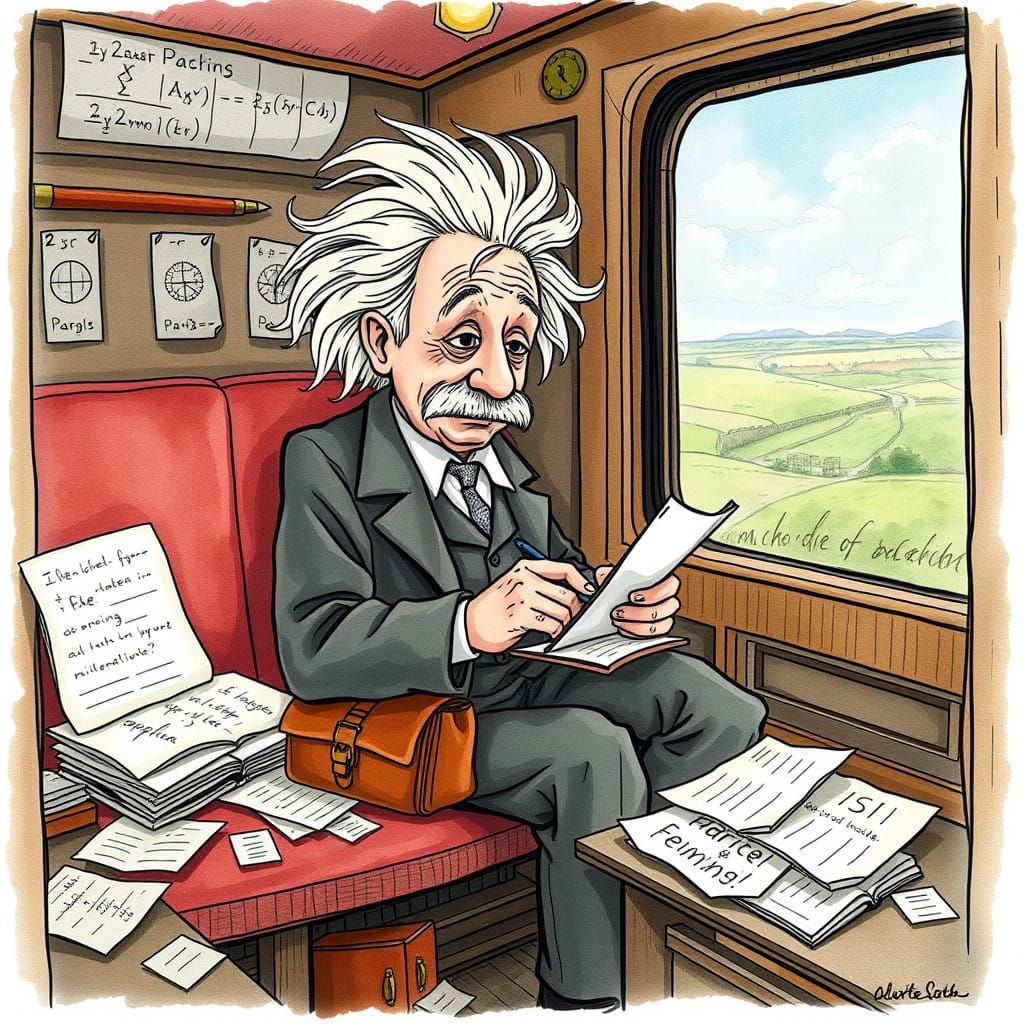 Einstein's Whimsical Theory on a Train