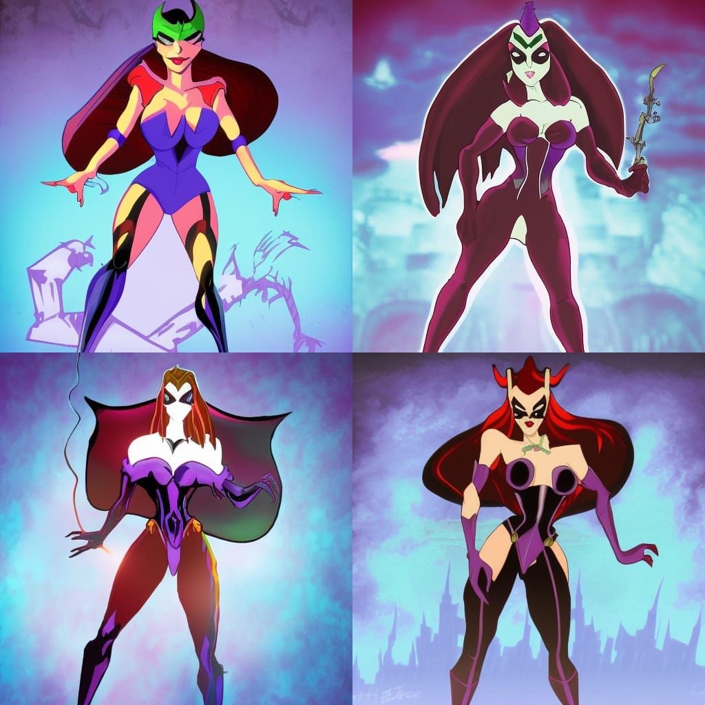 Dark Queen from Battletoads as Manga Art