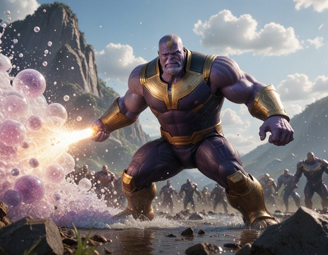Thanos the Mad Titan's Bubble Attack