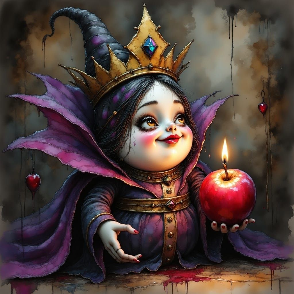 Egg as Evil Queen Offers Poisoned Apple