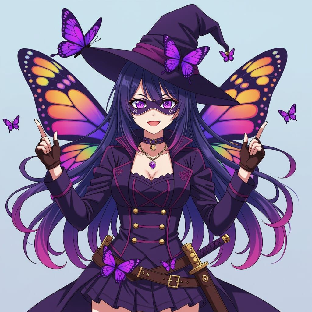 Anime Villain Hypnotized by Butterfly