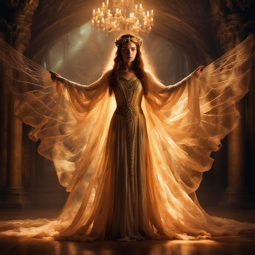 Enchanting Chamber: A Fantasy Portrait in Mystical Realism