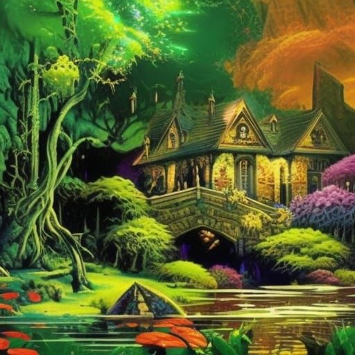 Enchanting Fairycore Garden in High Gothic Style