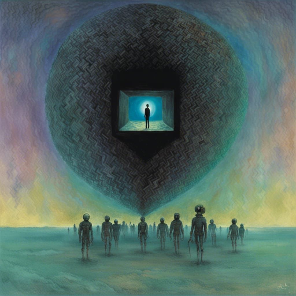 Surreal Interstellar Landscape in Visionary Art Style