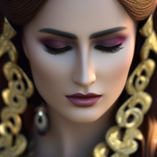 Celtic Woman Portrait with Delicate Features