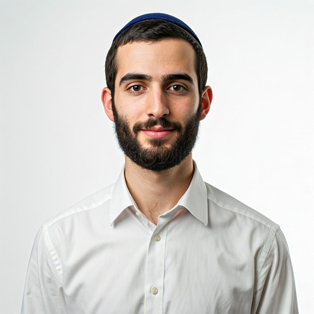 Young Orthodox Jewish Man in Traditional Attire