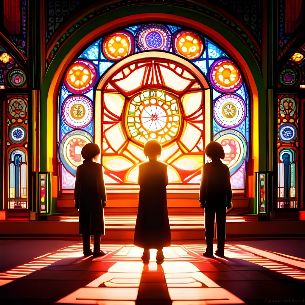 Colorful Window to a Fun Land in Digital Style