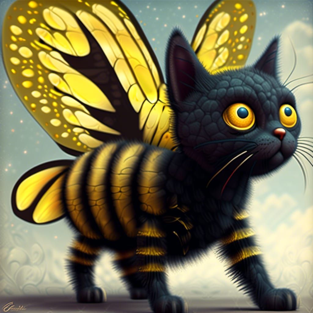 Bumble-bee cat.