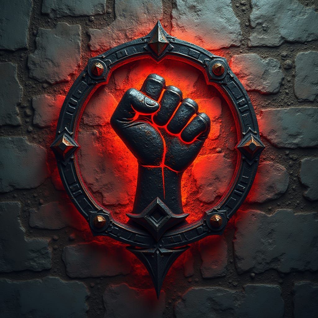 Mystical Bloody Fist Ninja Clan Logo Art