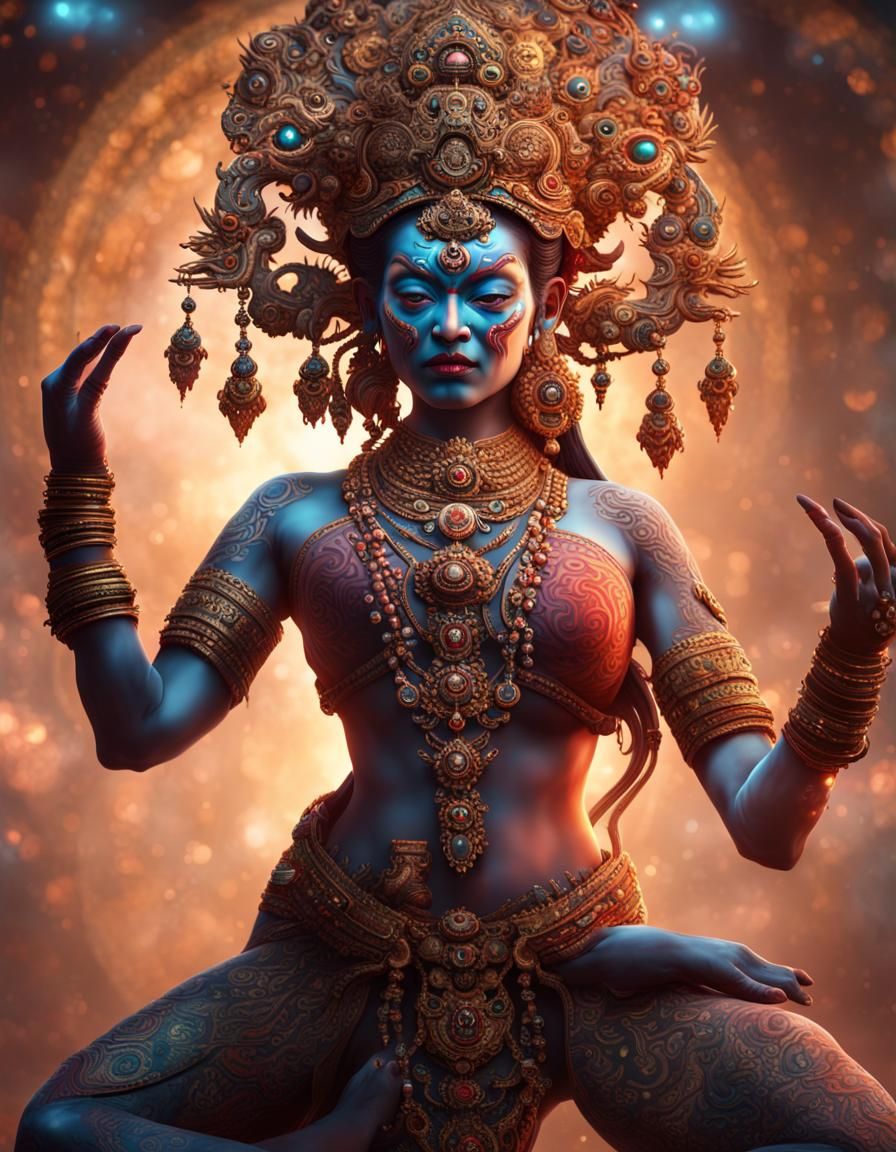 Vajravetali, Diamond Zombie Dakini, in Digital Painting