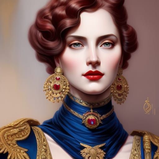 Woman in Silk Gown: A Fantasy Art Portrait