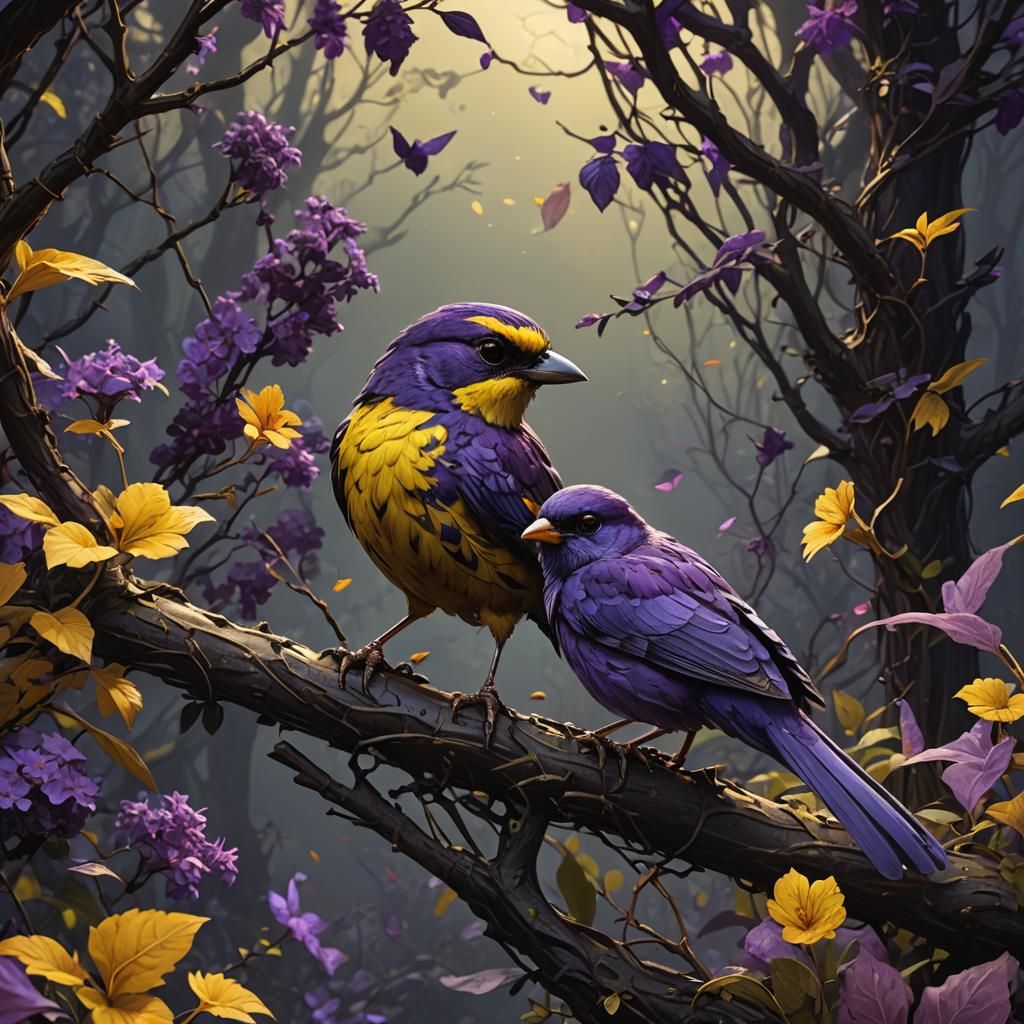 Dark Fantasy Bird Art in 8K Resolution
