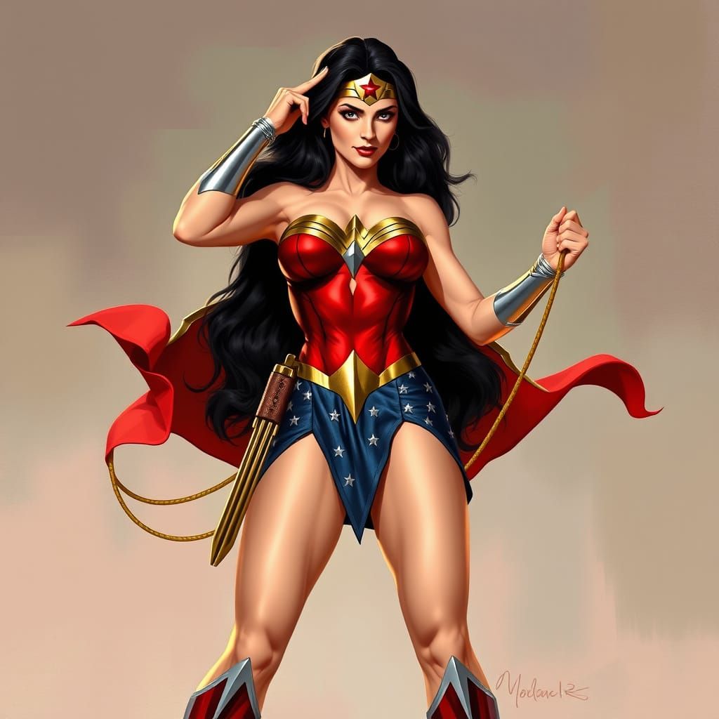 Wonder Woman in Frazetta, Kincaid, and Loish Styles