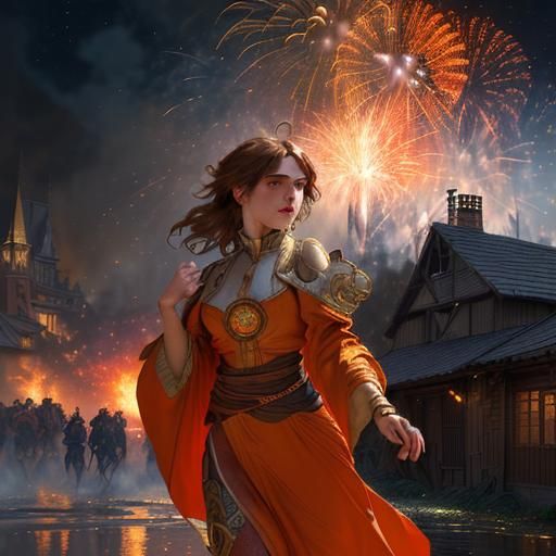 Inferno: Hyperdetailed Village Ablaze in Dynamic Lighting